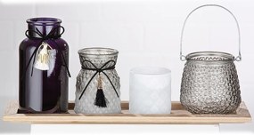 Σετ Φανάρι/Βάζο ArteLibre Πολύχρωμο Γυαλί 15x40x18cm Σετ 4Τμχ