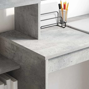 vidaXL Γραφείο Σκυρόδεμα Γκρι 100 x 40 x 90 cm Επεξεργασμένο ξύλο
