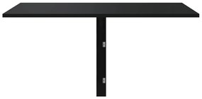 Τραπέζι Τοίχου Πτυσσόμενο Μαύρο 100 x 60 x 56 εκ. Επεξεργ. Ξύλο - Μαύρο