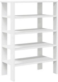 Ράφι παπουτσιών Λευκό 61x32x87,5 cm Κατασκευασμένο ξύλο - Λευκό
