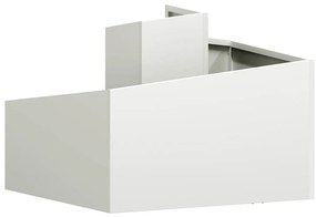 vidaXL Γλάστρα Κήπου Λευκό 60 x 60 x 50 εκ Ατσάλι
