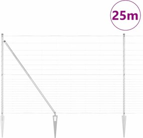 vidaXL Στύλος Περιφράξεων Γαλβανισμένο 25 x 1,6 μ Ατσάλι