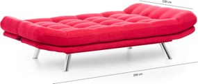 3-Seat Sofa-Bed Misa Sofabed - Red Red