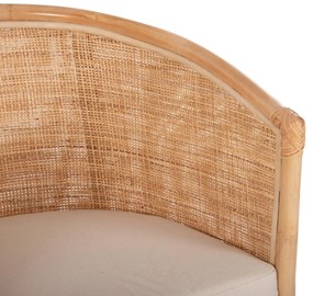 ΠΟΛΥΘΡΟΝΑ APRON  RATTAN ΠΛΕΚΤΟ ΣΕ ΦΥΣΙΚΟ-ΛΕΥΚΟ ΜΑΞΙΛΑΡΙ 75x70x85Υεκ.