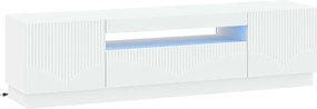 vidaXL Ντουλάπα LED Τηλεόρασης Λευκό Επεξεργασμένο Ξύλο