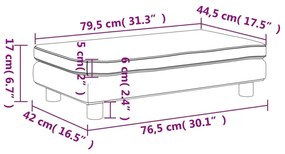 Καναπές Παιδικός με Υποπόδιο Καφέ 100x50x30 εκ. Βελούδινος - Καφέ