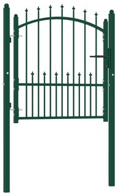 vidaXL Πόρτα Περίφραξης EMMEN με Καρφιά Ατσάλινη Πράσινη 104x97 εκ.
