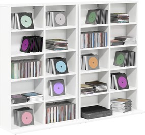 vidaXL Ντουλάπα CD 2 τμχ. Λευκό 65 x 23,5 x 97,5 εκ.