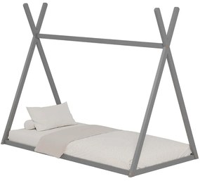 Κρεβάτι Παιδικό Munk (Για Στρώμα 90x190cm) HM681.05 196x99,5x159,5cm Grey Single