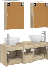 vidaXL Σετ Επίπλων Μπάνιου 5 pcs Sonoma Δρυς