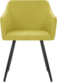 vidaXL Καρέκλες Τραπεζαρίας 2 τεμ Πράσινες Υφασμάτινες