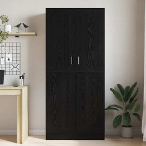 vidaXL Βιβλιοθήκη Μαύρη δρυς 82.5 x 30.5 x 185 cm Επεξεργασμένο ξύλο
