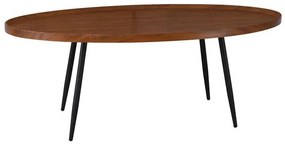 Τραπεζάκι MATRIX Μέταλλο/MDF Καρυδί/Μαύρο 120x60x46cm