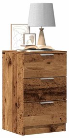 Κομοδίνο Όψη Παλαιού Ξύλου 40x36x65 εκ. από Επεξ. Ξύλο