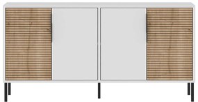 Μπουφές Zerra 327ODS1347 150x36x75cm White-Oak Μοριοσανίδα, Μελαμίνη