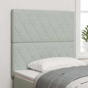 vidaXL LED Πλάτη Ανοιχτό Γκρι 100 cm Βελούδο