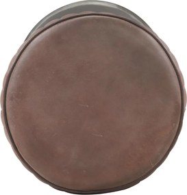 vidaXL Σκαμπό Μπαρ Αντικέ Καφέ από Γνήσιο Δέρμα