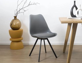 ΚΑΡΈΚΛΕΣ &amp; ΠΟΛΥΘΡΌΝΕΣ CHAIR PP WITH CUSHION ATOM GREY M4 HD0484