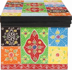 vidaXL Ντουλάπι TV Πολύχρωμο 60 x 30 x 24 εκ Μασίφ ξύλο μάνγκο