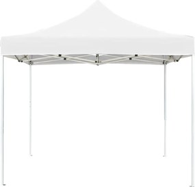 vidaXL Κιόσκι Πτυσσόμενο Επαγγελματικό Λευκό 3 x 3 μ. Αλουμινίου