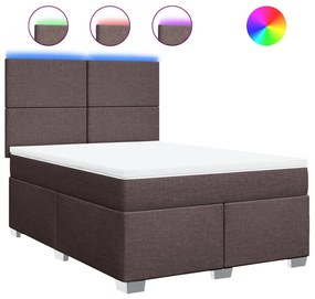 ΚΡΕΒΑΤΙ BOXSPRING ΜΕ ΣΤΡΩΜΑ ΣΚΟΥΡΟ ΚΑΦΕ 140X200 ΕΚ ΥΦΑΣΜΑΤΙΝΟ 3292807