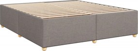 vidaXL Κρεβάτι Boxspring με Στρώμα Taupe 180x200 εκ. Υφασμάτινο