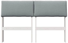vidaXL Ταπετσαρισμένο κεφαλάρι Ανοιχτό γκρι 120 cm