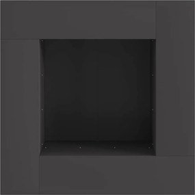 vidaXL Φωτιά σε μπολ Μαύρο 80 x 80 x 40 cm Ατσάλι Σκληρυθέν στον Αέρα