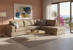 Γωνιακός καναπές Must-Αριστερή-295φ 230β εκ.-Μπεζ