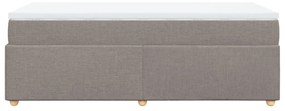 Κρεβάτι Boxspring με Στρώμα Taupe 80x200 εκ. Υφασμάτινο - Μπεζ-Γκρι