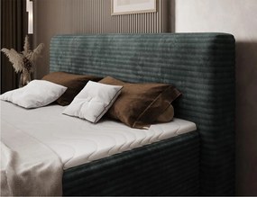 Επενδυμένο κρεβάτι Ciroko-Πράσινο-140 x 200