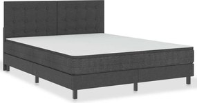 vidaXL Κρεβάτι Boxspring Σκούρο Γκρι 160 x 200 εκ. Υφασμάτινο
