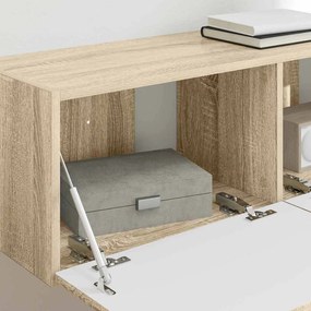 vidaXL Ντουλάπι Τηλεόρασης Τοίχου 2 pcs Σονόμα Επεξεργασμένο Ξύλο