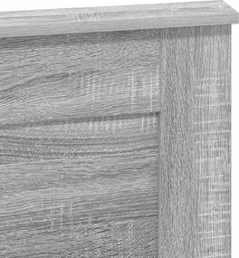 vidaXL Κεφαλάρι με κεφαλάρι Γκρίζο Σονομα 135 cm Επεξεργασμένο ξύλο