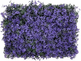  vidaXL Φράχτης 24 τεμ. Μοβ 40 x 60 εκ. από Τεχνητά Φύλλα