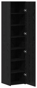 vidaXL Υψηλός μπουφές Μαύρος Δρυός 40x42.5x185 εκ Επεξεργασμένο Ξύλο