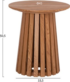 ΤΡΑΠΕΖΑΚΙ ΒΟΗΘΗΤΙΚΟ TALBERT HM18025 MDF ΣΕ ΦΥΣΙΚΟ ΞΥΛΟΥ Φ45x50,5Υεκ.