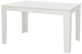 Τραπέζι Darlen Megapap χρώμα λευκό 125x72x74εκ.