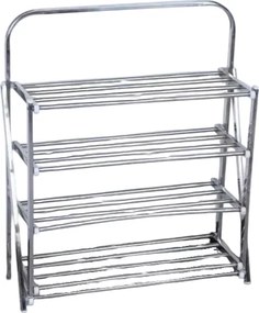 Πτυσσόμενη ραφιέρα παπουτσιών αλουμινίου 4 επιπέδων - ZD04 - 522664