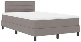 vidaXL Κρεβάτι με ελατήρια με στρώμα Taupe 120 x 200 cm ύφασμα