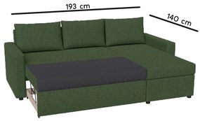Concept Γωνιακός Καναπές Κρεβάτι με Αναστρέψιμη Γωνία &amp;amp; Αποθηκευτικό Χώρο Κυπαρισσί 218x153x80cm - GR-10235-6