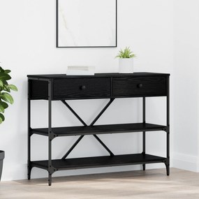 vidaXL Τραπέζι Κονσόλας Μαύρου Δρυού 100x34.5x75 εκ Επεξεργασμένο Ξύλο