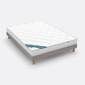 Σετ στρώμα latex και memory foam με υφασμάτινη βάση με τάβλες