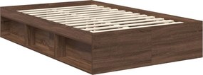 vidaXL Σκελετός Κρεβατιού Καφέ δρυς 120 x 200 cm Στερεά ξυλεία πεύκου