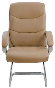 Πολυθρόνα συνεδρίου Zamora σε camel χρώμα 63x58x104Υ εκ.