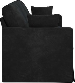 vidaXL Καναπές Μαύρο 228 x 78 x 80 εκ Βελούδο