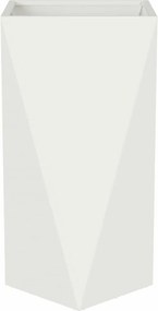 vidaXL Γλάστρα 2 τμχ. Λευκό 40 x 40 x 75 cm Ατσάλι