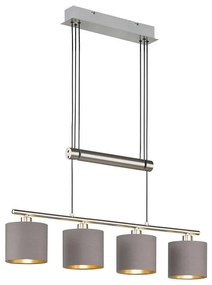 Φωτιστικό Οροφής - Ράγα Garda 305400441 Taupe Trio Lighting Metal, Fabric