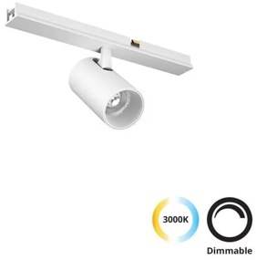 Σποτ Μαγνητικής Ράγας LED 10W Λευκό Dimmable Slim Magnetic 4288801 Viokef-4288801-Λευκό 4288801