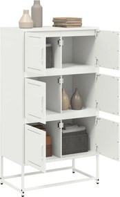 vidaXL Ντουλάπι Λευκό 68,5x38,5x123,5 εκ. από Ατσάλι